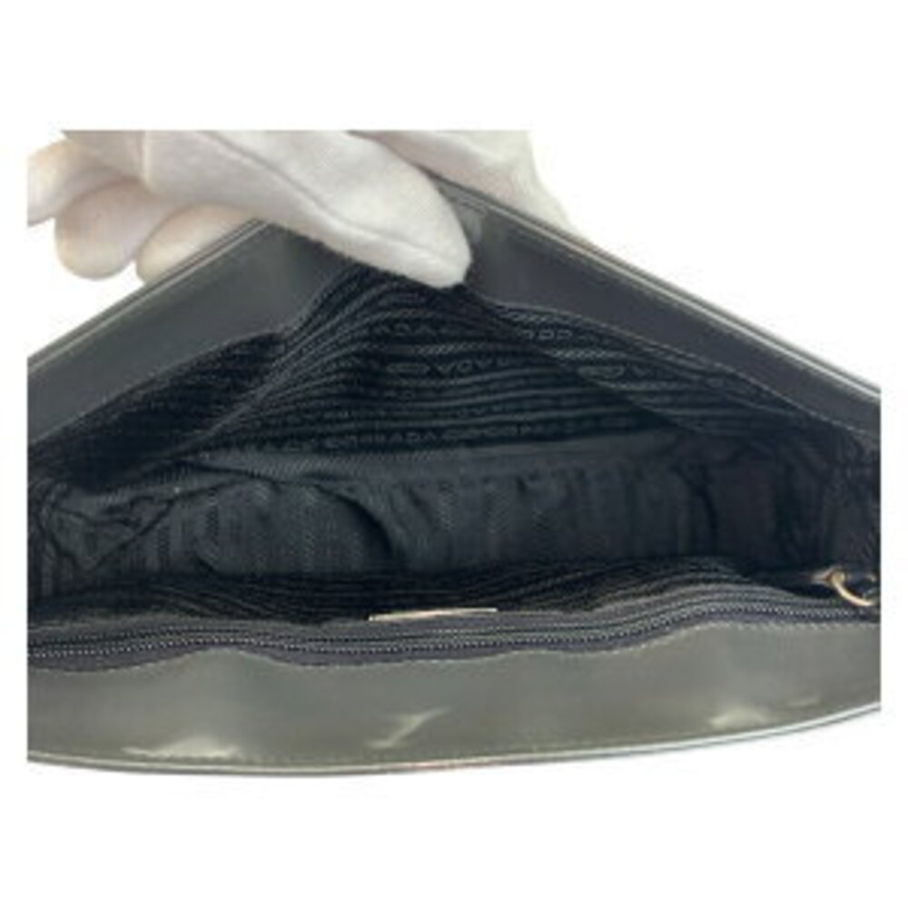 Prada shoulder black enamel bag handbag - Picture 9 of 10